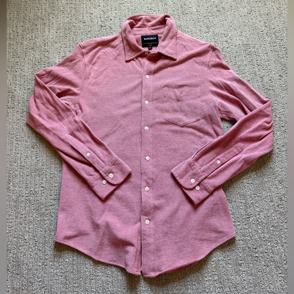 Bonobos Men's Pink Casual Button Down Shirt